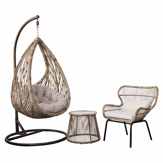 Columpio de interior Juego de columpio de madera Silla colgante Comprar Pod Bar al aire libre Bolsas de frijoles Patio para adultos Hamacas y columpios de acero