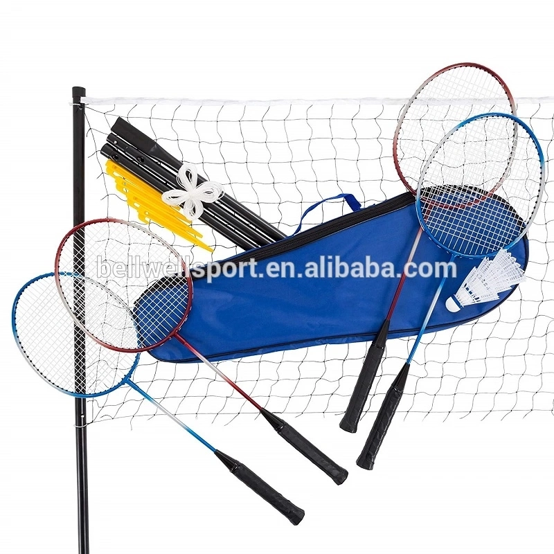 Adjustable Tennis Badminton Volleyball Net Portable Badminton Set Outdoor Folding