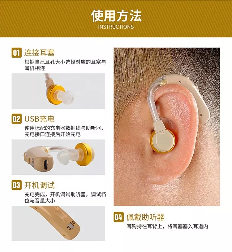 New Products Trend of The Elderly Bte Hearing Aids Sound Amplifiers Wireless Hearing Aids for The Elderly A130