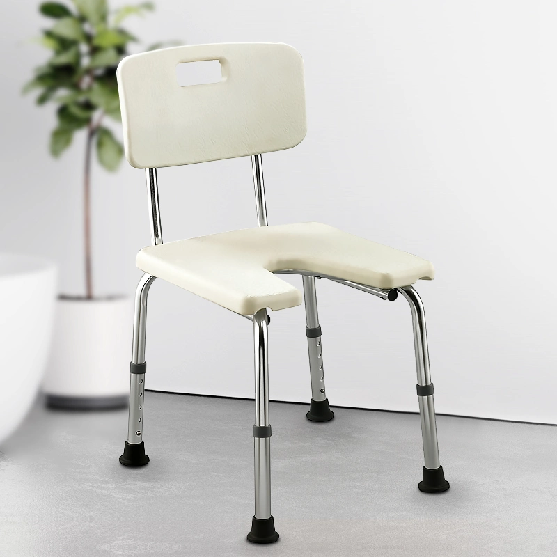 Hanqi Durable Lightweight Aluminum Alloy Practical Anti-Slip Disabled Seat Shower Chair