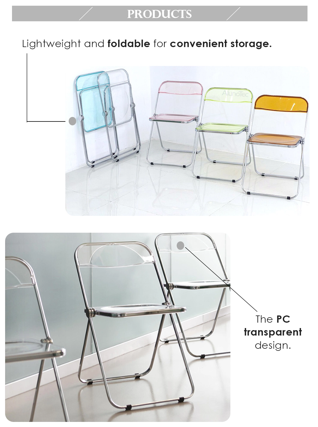 Modern Indoor Metal Fold Chair Plastic for Hotel Office/Dining/Leisure/Bar/Banquet