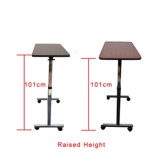 Sy-R083 Mesita de noche para pacientes con mesa ajustable en altura médica con ruedas