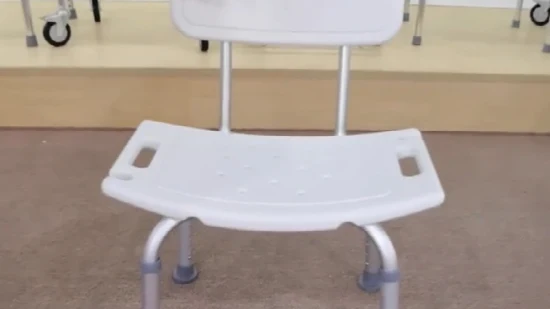 Asiento de baño de aluminio seguro Silla de ducha diseñada para personas mayores